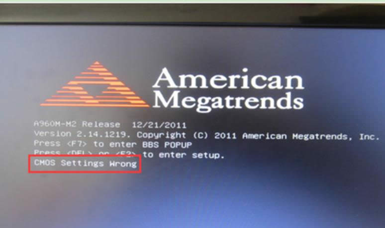 ܲ԰Win7ϵͳʾcmos setting wrongĴʩ